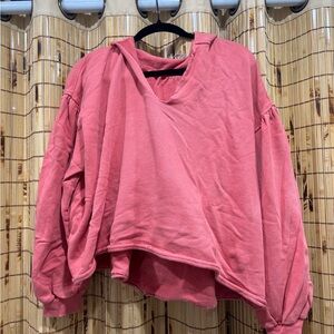 Free People Coral Hoodie